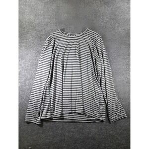 Be Inspired‎ Mens XXL Grey Black Striped Long Sleeve Performance Shirt 2284